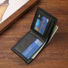 Bolso De Hombre,A Stylish, Large-Capacity Horizontal Wallet, Tan Purse,Suitable For Young Men, Purses,Bags And Purses,Featuring A Short Wallet, Ideal For Both Business And Casual Use, Made Of Soft Faux Leather. - 咖啡棕 - 查看 6