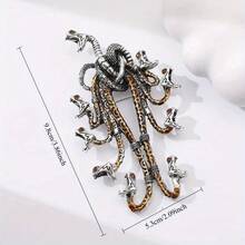 Heavy-Craft Hydra Vintage Brooch Horror Animal Commemorative Zodiac Year Of The Snake Pin Sweater Outerwear Cute Decoration - 04 - Xem 5
