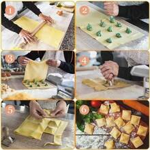 Bộ 5/4/3 khuôn làm bánh quy bằng thép không gỉ, dụng cụ làm mì ống, khuôn cắt bánh quy, khuôn cắt pizza hình vuông, tròn, hình trái tim, dụng cụ nhà bếp làm bánh và mì ống, phụ kiện nhà bếp, nguyên liệu, dụng cụ cắt chính xác, khuôn làm bánh bao, dụng cụ đầu bếp chuyên nghiệp - Nhiều màu - Xem 5