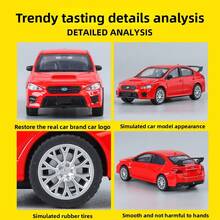 سيارة سوبارو WRX STI مقياس 1:43 معدنية نموذج سيارة سباق معدنية، سيارة ألعاب صغيرة معدنية، مناسبة لهواة السيارات، ديكور المنزل/المكتب، هدية عيد ميلاد مثالية - متعدد الألوان - مشاهدة 8