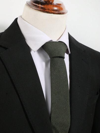 1 chiếc cà vạt nam tối giản, màu trơn, chất liệu mềm mại, được làm thủ công, phù hợp cho trường học, công sở, mặc hàng ngày, phong cách sinh viên.