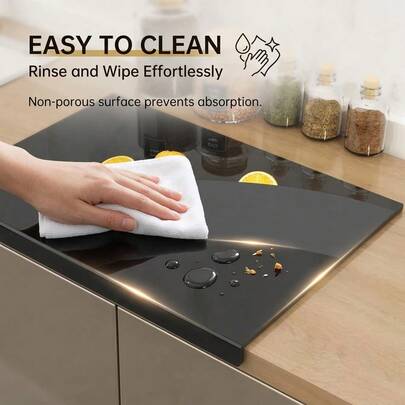 Square PET Acrylic Kitchen Cutting Board - Solid Color Surface Protector Mat With Edges - Hand Wash Non-Woven Material Pad - Ideal Graduation Gift, Kitchen Cutting Board For Cutting Fruits And Vegetables, Kitchen Accessory