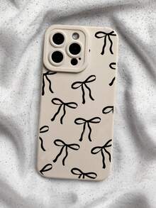 Bow-Knot Minimalist Bow Pattern Perforated Edged Colorful Painted Thick Anti-Drop Painted Phone Case Compatible With IPhone 17pro/17Air /17/17promax16/11/16pro/16plus/16promax/16e/15Promax/13/14/12/XS/XR/7G/8P, Compatible With Samsung Galaxy 11/12Pro/12/12X/13Pro/14Pro/15Pro, Compatible With 10/9/Note9/12c/Note11pro/Note8Pro - Multicolor - View 1