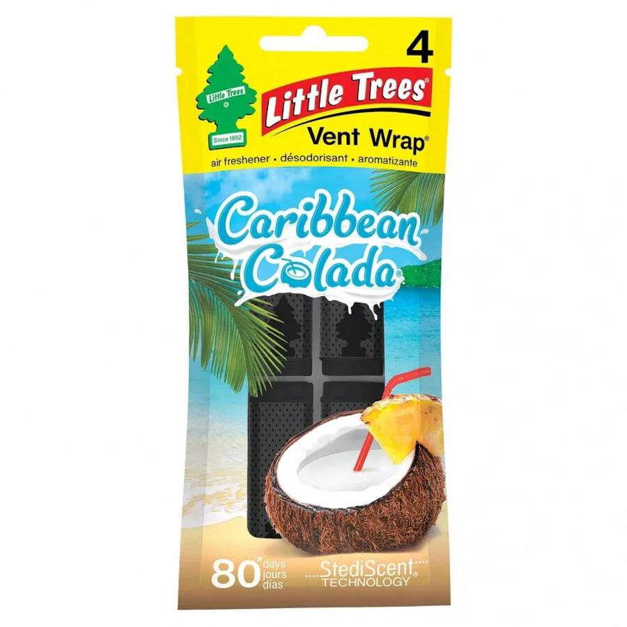 Little Trees Vent Wrap Caribbean Colada 4pk Air Freshener - 1 - Xem 1
