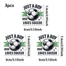 1 pieza/2 piezas/3 piezas Pegatinas de transferencia de calor de fútbol, adecuadas para camisetas DIY, vaqueros, almohadas, mochilas, sombreros y fundas de sofá, resistentes al agua, resistentes a la decoloración, pegatinas de plástico duraderas, patrones divertidos, decoración de tela, adorno de ropa, manualidades y aficionados - Multicolor - Ver 4