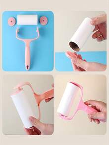 1pc Detachable Household Roller Lint Remover, Suitable For Pet Hair & Clothing - 1 Handle + 1 Replacement Part - View 12