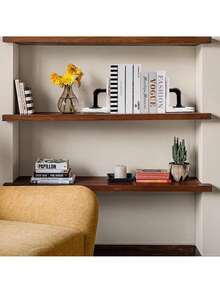 Book Ends,Wood Bookends For Shelves,Industrial Pipe Design Book Ends For Heavy Books,Rustic Style Bookend For Home Office Bookcase Bookshelf Desk Decor, Whitewash,44536427 - A - View 5