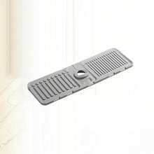 Protège-éclaboussures en silicone pour évier, design incliné pour l'écoulement de l'eau, grand tapis de base antidérapant pour robinet, plateau d'égouttage facile à nettoyer, convient pour l'évier de cuisine, le meuble de salle de bain, la buanderie, le camping-car, accessoire pratique pour la maison et la décoration de salle de bain - Multicolore - Voir 12