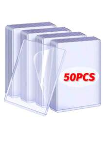 25/50 Pack Game Card Sleeves Protective Covers PVC Hard Plastic Toy Card Sleeves Card Protection Covers Collection Storage Gift 3 Inch X 4 Inch - Multicolor - View 1