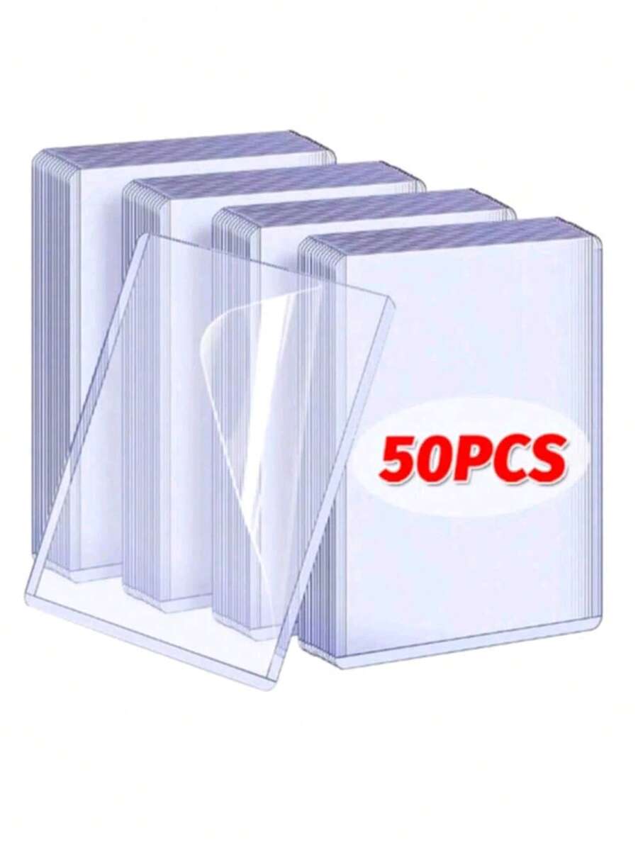 25/50 Pack Game Card Sleeves Protective Covers PVC Hard Plastic Toy Card Sleeves Card Protection Covers Collection Storage Gift 3 Inch X 4 Inch - Multicolor - View 1