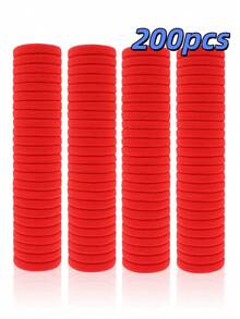 10/50/100/200PCS Dây buộc tóc đuôi ngựa màu đỏ độ đàn hồi cao, dây buộc tóc thời trang đơn giản thanh lịch không đường may, dây buộc tóc độ đàn hồi cao không gây chặt, bền và không dễ đứt, phụ kiện thiết yếu cho sinh hoạt hàng ngày tại nhà, văn phòng và gia đình, phù hợp cho tóc ngắn, buộc đuôi ngựa cao, buộc đuôi ngựa thấp, búi tóc, tóc mái, phụ kiện tóc thiết yếu mùa hè, phù hợp cho thể thao, thể hình, yoga, bơi lội, làm việc, giải trí, chụp ảnh, chân dung, hẹn hò hàng ngày, tiệc tối, ăn tối, tạo kiểu tóc, biểu diễn sân khấu - Đỏ - Xem 7