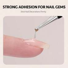 GAOY 3D Sculpting Gel For Nail Art, Semi-Solid Modeling Gel For Rubbing Chrome Nail Powder, Sticking Rhinestones And Painting, No Wipe - trắng - Xem 5