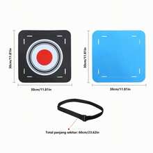 1 set Cible d'entraînement de football réglable, disque cible à accrocher avec bande autoagrippante pour la pratique du tir, équipement d'entraînement de soccer, accessoires de cadre de but, accessoires de tir au hockey - Multicolore - Voir 6