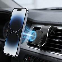 Giá đỡ điện thoại gắn khe gió ô tô từ tính bán chạy nhất, thiết kế kẹp, không làm hỏng khe gió, tương thích với Apple, gắn chắc chắn, cần thiết cho những chuyến đi dài. - F19 - Xem 5