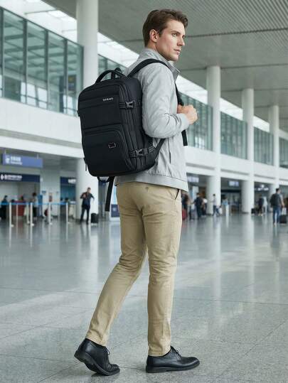 NYXIA 时尚男士背包，商务旅行通勤背包，大容量多功能电脑包，短途商务旅行轻便背包，上班族通勤必备，休闲商务两用