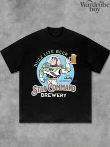 Disney Authorized Short Sleeved Printed T-Shirt, Graphic Tees, Cotton Graphic Tees,Funny Graphic Tees,Suitable For Family Travel And Vacation. Mother's Day T-Shirt, Suitable For Both Men And Women. Cotton T-Shirt, Comfortable And Breathable. - 黑色 - 查看 2