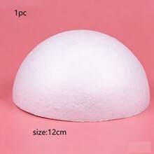 1/3/12pcs White Solid Foam Half Spheres, Handmade DIY Floral Art, Wedding Decoration, Mall Decoration, Wedding Scene Ball, Painting DIY Early Education Solar System Making Half Round Foam Ball, Floral Foam Ball, Half Round Wedding Road Floral Art, Floral Ball, Wedding Props, Used For Art And Crafts, Sculpture, Flower Arrangement, Styling, Valentine's Day Projects, Sculpture Modeling, Summer, Holiday - Multicolor - View 13