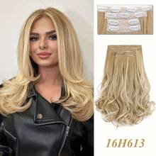 14inchHair Extensions Clip In, 4PCS Wavy Hair Extension, Dark Blonde With Highlights Hair Extensions For Women - Multicolor - View 11