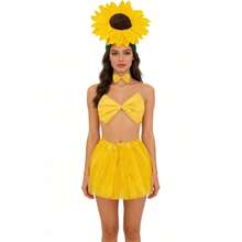 Bộ 3 băng đô và nơ hoa hướng dương - Phụ kiện đội đầu và nơ hoa cúc ngộ nghĩnh cho cosplay, phụ kiện dự tiệc ngày lễ, bộ trang phục hóa trang. - Nhiều màu - Xem 8