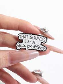 10pcs Funny Slogan Enamel Brooch, Cute Letter Design Badge, Unisex Style, Versatile Delicate Brooch, Great Birthday Gift, Durable Metal Pin - Multicolor - View 4