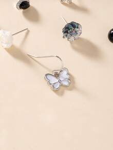 30 Pairs Assorted Minimalist Earring Set, Includes Bow, Star, Heart, Flower, Square Designs, Versatile For Daily, Date, Work Wear, Holiday Gift - Multicolor - View 5