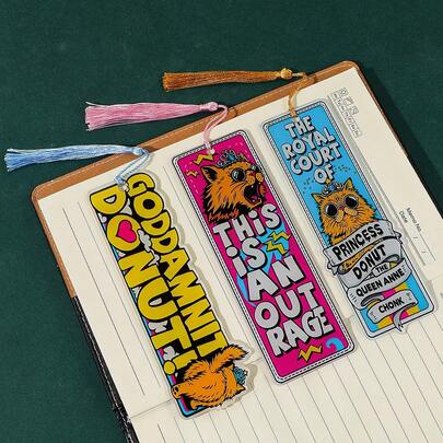 Fun Dungeon Wonderland Explorer Carl Acrylic Bookmark, Illustration Of Princess Donut Quotes, DCC Surrounding Artwork, LitRPG Fans, BootsTees Bookmark Dungeon Explorer Gift.