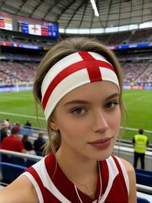 世界杯国旗头带，足球迷加油头巾，派对头饰，弹性吸汗带 - 彩色 - 查看 6