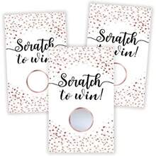 50 Blank Gift Certificate Scratch Off Cards For Clients Or Luxury Holiday Vouchers In Gold And Silver DIY Coupon Cards For Birthday Mom Valentine's Day Baby Shower Favors And Games - As Pic - View 7
