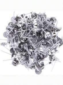 50/100 bấc nến, bấc nến nhúng sáp cotton có đế kim loại, bấc nến ít khói, cháy chậm, thích hợp làm nến cho đám cưới, sinh nhật, tiệc tùng, Giáng sinh, Halloween. - A - Xem 6