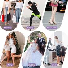 Gel Heel Pads For Loose Shoes -  6 Pairs Heel Grips For Women Men Boots, Pumps, Flats - Heel Cushion Insert Filler For Blisters, Foot Pain, Rubbing, Anti Slip, Comfort (Black, Beige, Purple) - Multicolor - View 8