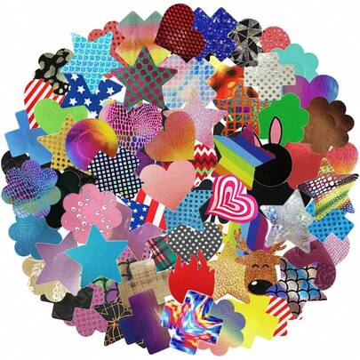 6 Pairs Random Multi Design Disposable Nipple Stickers