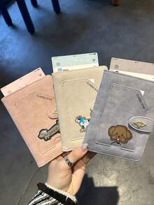 1pc Multi-Functional Anti-Theft Passport Card Holder, Embroidered Cartoon Pattern, Passport Organizer For Travel, RFID Protection, Retro Textured Passport Wallet - Multicolor - View 5