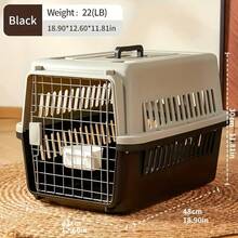 Pet Cat Air Box, Portable Cat Cage Cat Bag With Hanging Bowl And Toilet, Suitable For Outdoor Activities For Cats And Dogs, Travel Pet Cages, Vehicle-Mounted Dogs And Cats And Portable Carry-On Cases, And Vehicle-Mounted Pet Capsule Dog Carriers - màu nâu - Xem 3