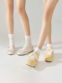 4/5/6 đôi tất cổ ngắn mùa hè mỏng nhẹ, thoáng khí dành cho nữ. - Nhiều màu - Xem 9