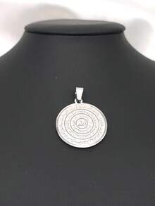 1 pieza Colgante de Joyería de Acero Inoxidable con Runa de Riqueza Estilo Vintage, Adecuado para Collar DIY, Pulsera, Uso Diario/Salida/Regalo/Cita - Plateado - Ver 4