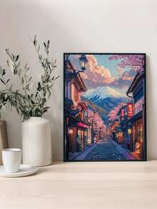 30*40cm Kirschblüten Landschaft DIY Malset nach Zahlen, geeignet für Schlafzimmer Dekoration und Wandkunst, für Anfänger geeignet, perfektes Geschenk für Familie und Freunde, rahmenlos Muttertags Geschenk, Raumdekoration, Heimdekoration, Schlafzimmerdekoration, Leinwandkunst, gerahmte Wandkunst - Sätze - Übersicht 5
