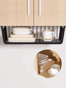 Giỏ đựng đồ treo dưới tủ, giỏ dây kim loại treo, thích hợp để đặt dưới tủ, giải pháp lưu trữ tiết kiệm không gian đa chức năng, có thể sử dụng cho mặt bàn bếp, tủ đựng thực phẩm, phòng tắm, văn phòng và phòng giặt. - Nhiều màu - Xem 6