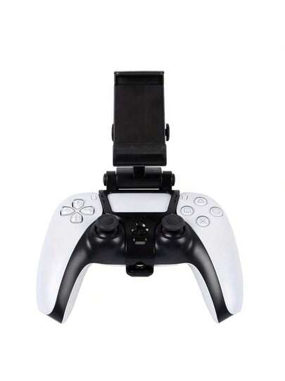 可调节夹持设计，兼容5款DualSense手柄，符合人体工学设计，长时间游戏舒适。采用耐用塑料材质，牢固稳定地固定手机，是远程游戏的理想之选。这款实用的游戏配件可提升您的移动游戏体验。