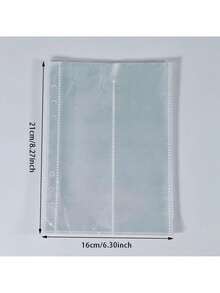 A5-pärm med dragkedja, anteckningsbok med glänsande omslag, transparent PVC-album, gör-det-själv 10-pack refill-innersidor, skolstart - flerfärgad - Visa 2