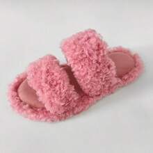 Chaussons ouverts en fourrure pour femmes, doux et confortables, avec mousse à mémoire de forme, chaussures d'intérieur - Chaussons pour femmes - Voir 6