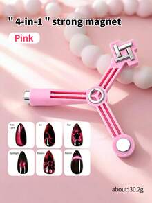 annies 4-In-1 Cat Eye Magnet Wand, 5x Stronger Magnetic Nail Art Tool For Gel Polish, Easy To Create Star/Flower/Curve Effect 1pc/3pcs - Multicolor - View 11