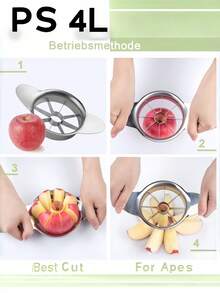 Stainless Steel Apple Slicer, Suitable For Cutting Apples And Pears (Silver) - Multicolor - View 9