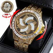 Đồng hồ nam cao cấp mặt số xoay 360° với thiết kế khảm đá quý, đồng hồ thạch anh xoay 360° hình cối xay gió. - Một cỡ - Xem 11