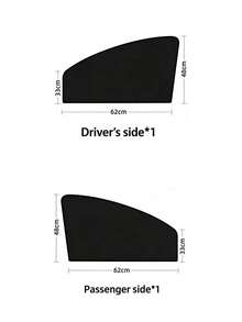 Summer Magnetic Car Window Curtain, Titanium Silver Fabric, Full Blackout, UV Protection, Heat Insulation, Privacy Sunshade, Easy Installation, Universal Fit For Sedan, SUV, Truck - A - View 12