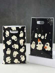 10/25/50 piezas Bolsas de embalaje de fantasmas de Halloween, bolsas de dulces, suministros de embalaje de regalos para fiestas de Halloween, embalaje, bolsas de fiesta, decoraciones de Halloween, bolsas de dulces, suministros para fiestas de Halloween, recuerdos de fiesta, bolsas de dulces de Halloween, decoración aterradora, decoración del hogar de Halloween, decoración de la habitación de Halloween - fantasma - Ver 4