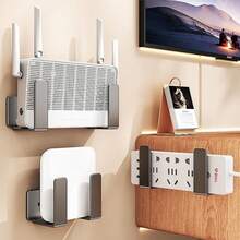 1/2 chiếc kệ treo tường dùng cho máy phay, móc treo không cần khoan, giá đỡ cho ổ cắm điện, đầu thu kỹ thuật số, máy phay. Đồ dùng gia đình và sinh hoạt. - Nhiều màu - Xem 5