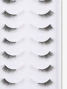 10 Pairs Cat Eye Half Lash Extension Eyelashes, Enlarging Eyes Suitable For Festivals, Travel, Dates And Other Occasions - Black - View 4