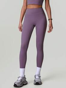 Quần tập thể dục yoga cạp cao ôm bụng dành cho nữ, có túi, thích hợp cho chạy bộ, hoạt động thể thao, tập luyện. - Màu tím - Xem 6