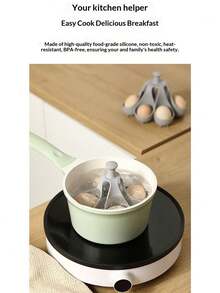 1 cái dụng cụ hấp trứng bằng silicon chịu nhiệt, dụng cụ nấu ăn gia đình, giá hấp trứng Phục Sinh, dụng cụ hấp trứng. - Xem 7