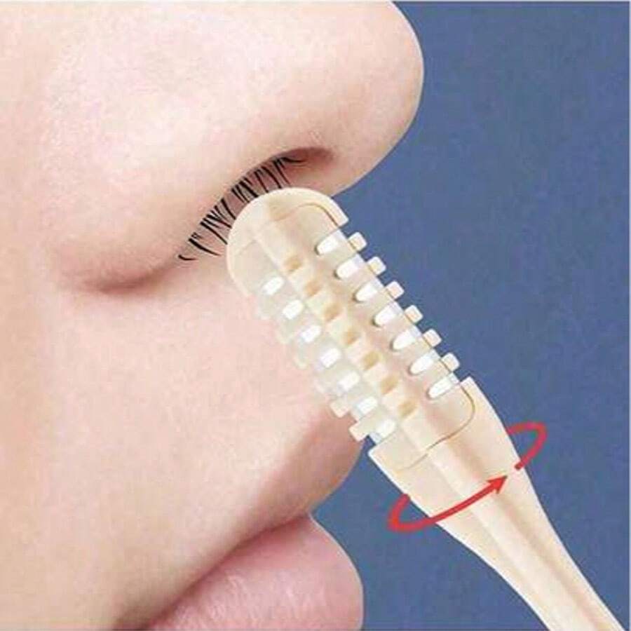 8pcs Nose Hair Scraper Manual Cleaning Razor Razor Set For Men And Women, Anti-Scratch Nostril Trimming Double Heads#Hair Tools,Facial Tools - máy tỉa lông mũi - Xem 1